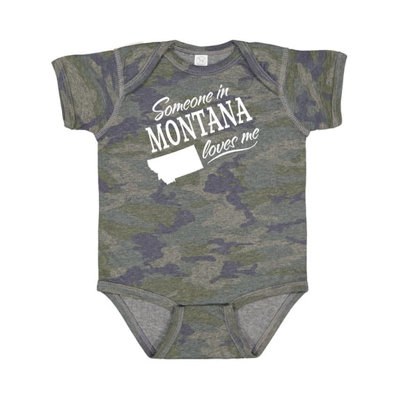 Inktastic Someone in Montana Loves Me Boys or Girls Baby Bodysuit