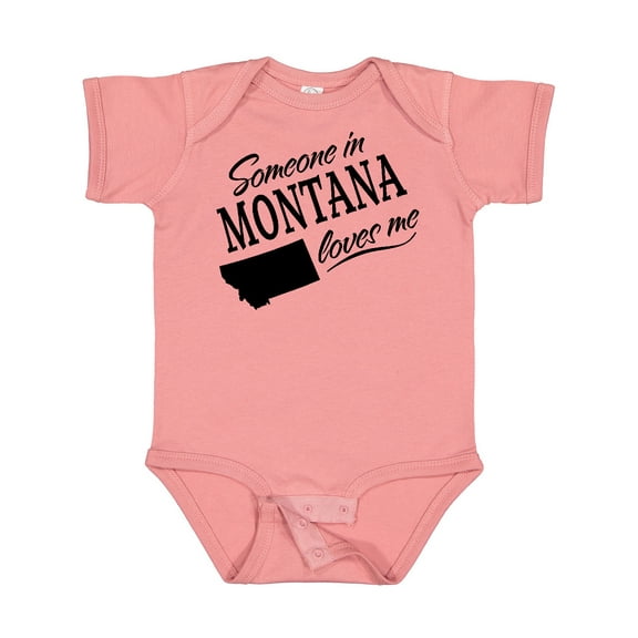 Inktastic Someone in Montana Loves Me Boys or Girls Baby Bodysuit