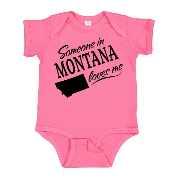 Inktastic Someone in Montana Loves Me Boys or Girls Baby Bodysuit