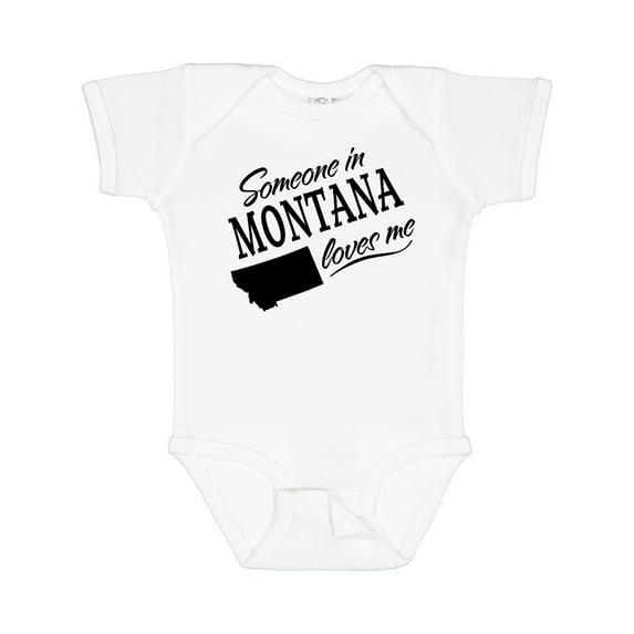 Inktastic Someone in Montana Loves Me Boys or Girls Baby Bodysuit