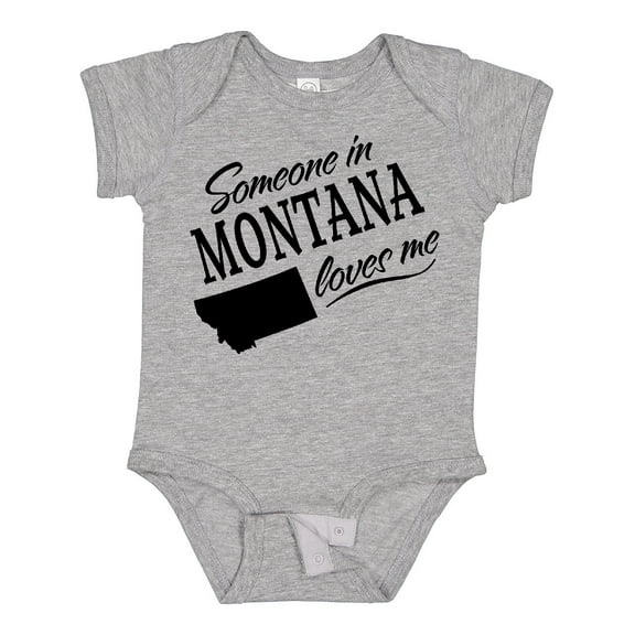 Inktastic Someone in Montana Loves Me Boys or Girls Baby Bodysuit