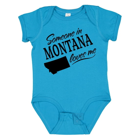 Inktastic Someone in Montana Loves Me Boys or Girls Baby Bodysuit