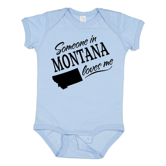 Inktastic Someone in Montana Loves Me Boys or Girls Baby Bodysuit
