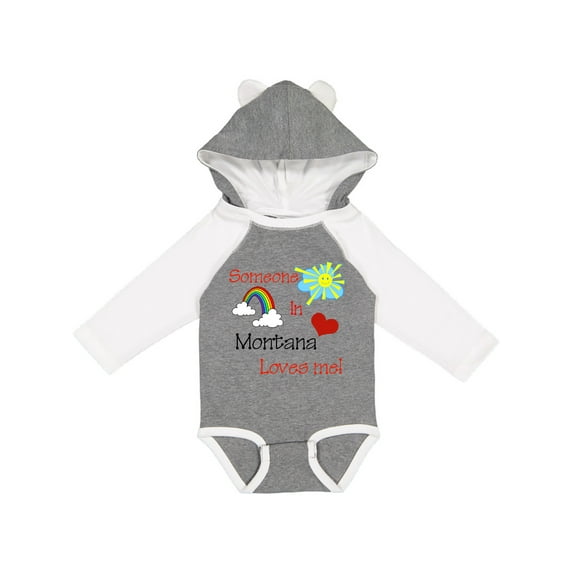 Inktastic Someone in Montana Loves Me Boys or Girls Long Sleeve Baby Bodysuit