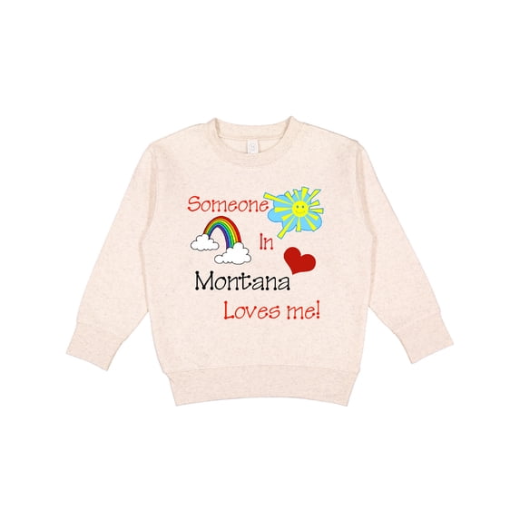 Inktastic Someone in Montana Loves Me Toddler Sweatshirt