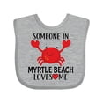 thumbnail image 1 of Inktastic Someone in Myrtle Beach Loves Me Boys or Girls Baby Bib, 1 of 4