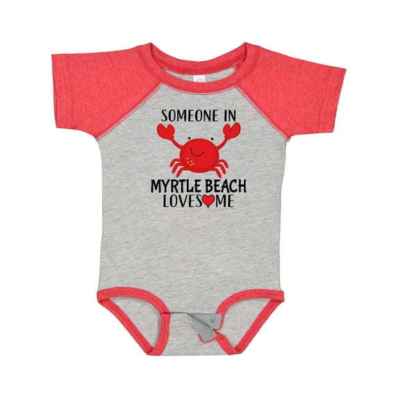 Inktastic Someone in Myrtle Beach Loves Me Boys or Girls Baby Bodysuit
