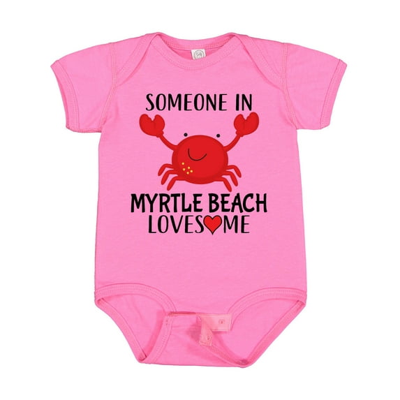 Inktastic Someone in Myrtle Beach Loves Me Boys or Girls Baby Bodysuit