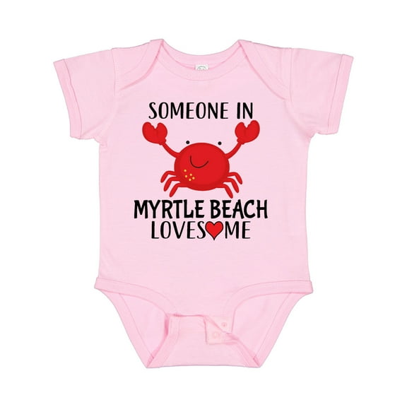 Inktastic Someone in Myrtle Beach Loves Me Boys or Girls Baby Bodysuit