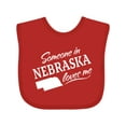thumbnail image 1 of Inktastic Someone in Nebraska Loves Me Boys or Girls Baby Bib, 1 of 4