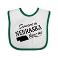 thumbnail image 1 of Inktastic Someone in Nebraska Loves Me Boys or Girls Baby Bib, 1 of 4