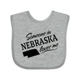 thumbnail image 1 of Inktastic Someone in Nebraska Loves Me Boys or Girls Baby Bib, 1 of 4