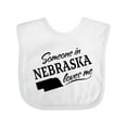 thumbnail image 1 of Inktastic Someone in Nebraska Loves Me Boys or Girls Baby Bib, 1 of 4