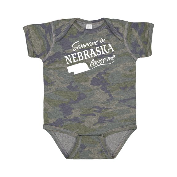 Inktastic Someone in Nebraska Loves Me Boys or Girls Baby Bodysuit