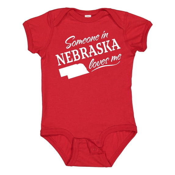 Inktastic Someone in Nebraska Loves Me Boys or Girls Baby Bodysuit
