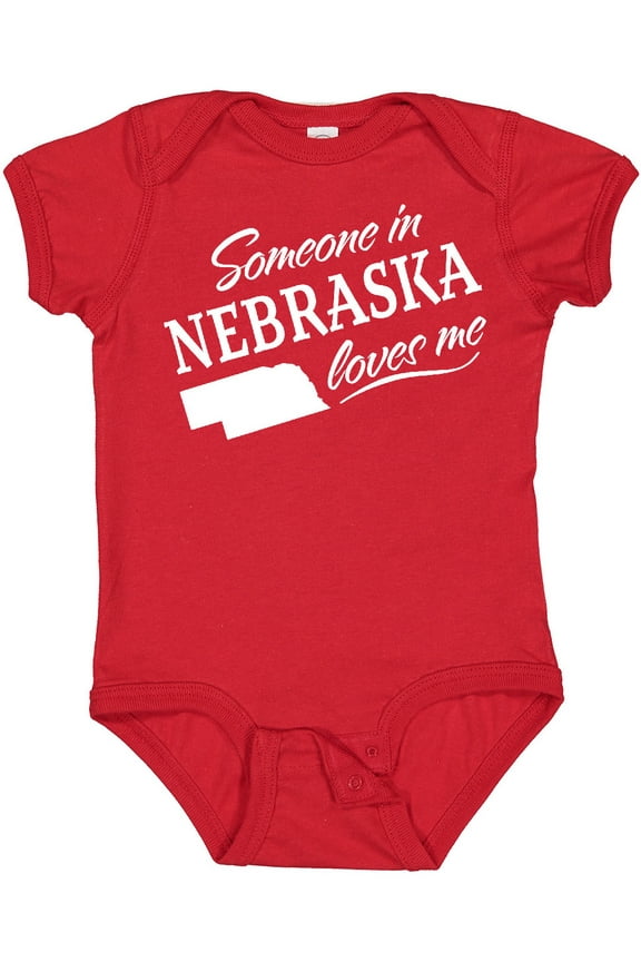 Someone in Nebraska Loves Me Boys or Girls Baby Bodysuit