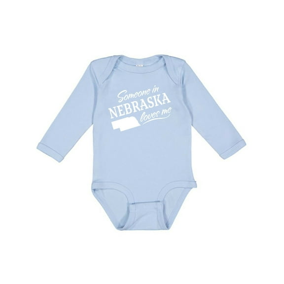 Inktastic Someone in Nebraska Loves Me Boys or Girls Long Sleeve Baby Bodysuit