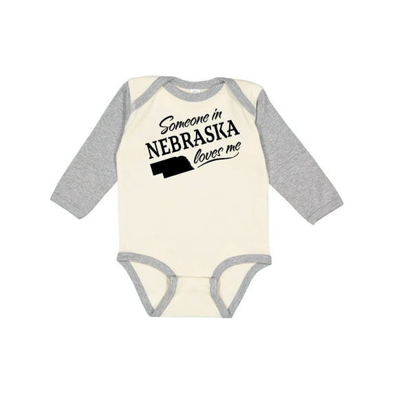 Inktastic Someone in Nebraska Loves Me Boys or Girls Long Sleeve Baby Bodysuit