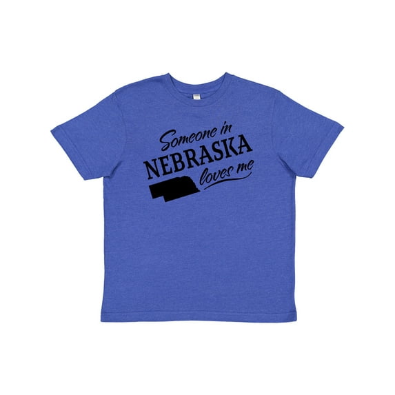 Inktastic Someone in Nebraska Loves Me Youth T-Shirt
