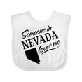 thumbnail image 1 of Inktastic Someone in Nevada Loves Me Boys or Girls Baby Bib, 1 of 4