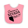thumbnail image 1 of Inktastic Someone in Nevada Loves Me Boys or Girls Baby Bib, 1 of 4