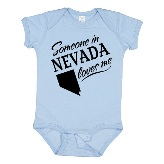 Inktastic Someone in Nevada Loves Me Boys or Girls Baby Bodysuit