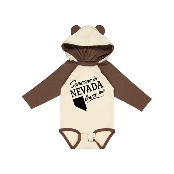 Inktastic Someone in Nevada Loves Me Boys or Girls Long Sleeve Baby Bodysuit