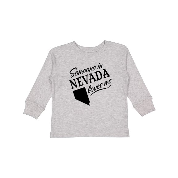 Inktastic Someone in Nevada Loves Me Boys or Girls Long Sleeve Toddler T-Shirt
