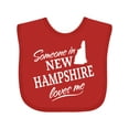 thumbnail image 1 of Inktastic Someone in New Hampshire Loves Me Boys or Girls Baby Bib, 1 of 4