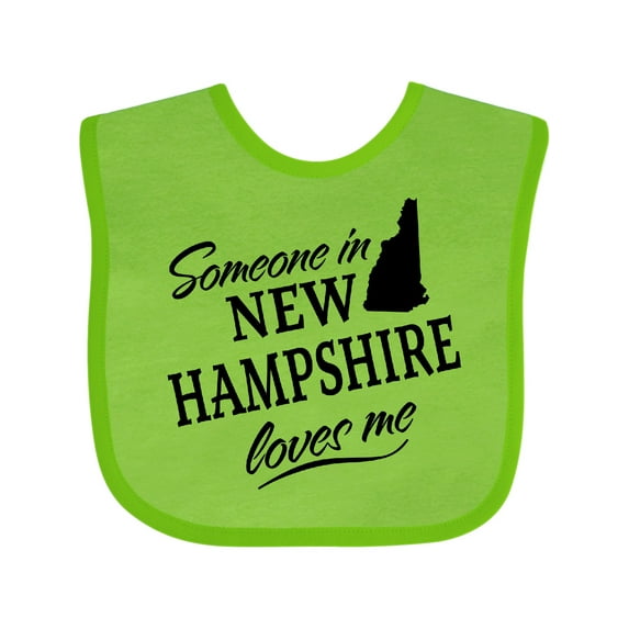 Inktastic Someone in New Hampshire Loves Me Boys or Girls Baby Bib