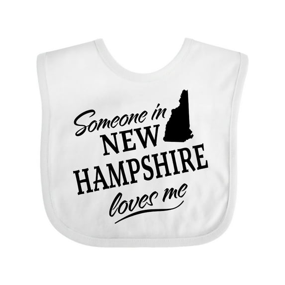 Inktastic Someone in New Hampshire Loves Me Boys or Girls Baby Bib