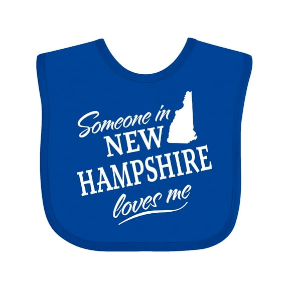 Inktastic Someone in New Hampshire Loves Me Boys or Girls Baby Bib