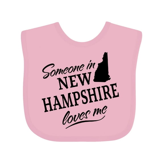Inktastic Someone in New Hampshire Loves Me Boys or Girls Baby Bib
