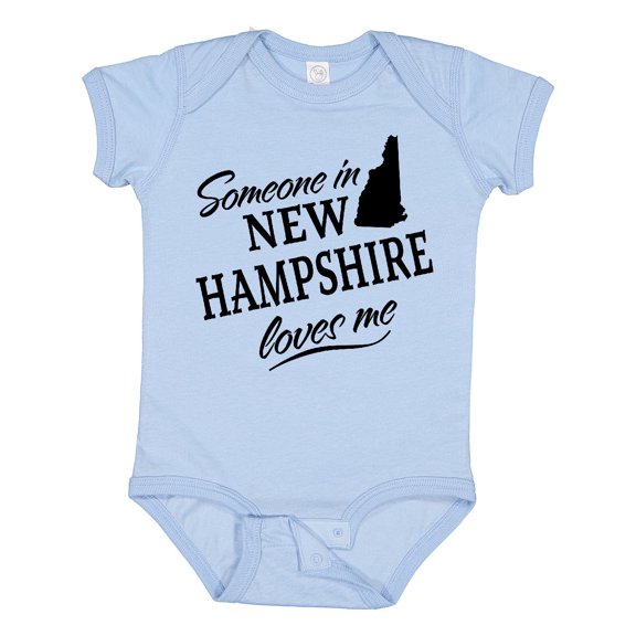 Inktastic Someone in New Hampshire Loves Me Boys or Girls Baby Bodysuit