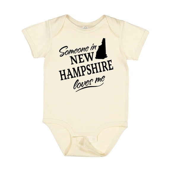 Inktastic Someone in New Hampshire Loves Me Boys or Girls Baby Bodysuit