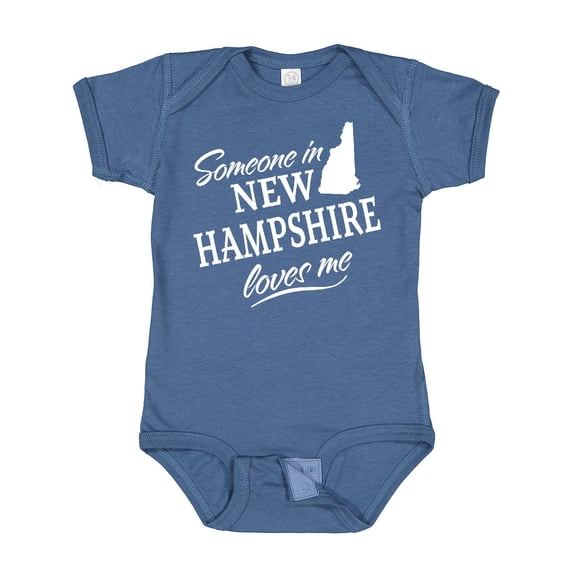 Inktastic Someone in New Hampshire Loves Me Boys or Girls Baby Bodysuit