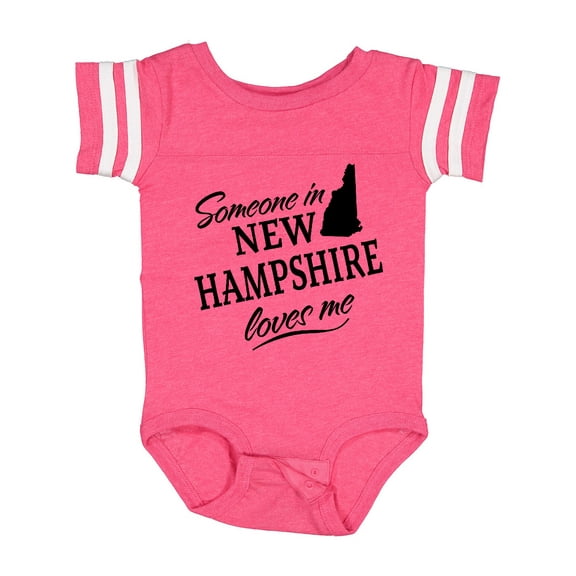 Inktastic Someone in New Hampshire Loves Me Boys or Girls Baby Bodysuit