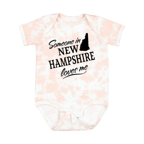 Inktastic Someone in New Hampshire Loves Me Boys or Girls Baby Bodysuit