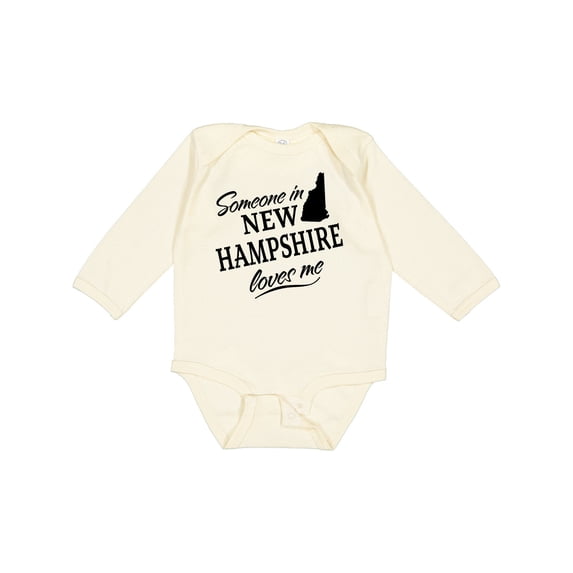 Inktastic Someone in New Hampshire Loves Me Boys or Girls Long Sleeve Baby Bodysuit