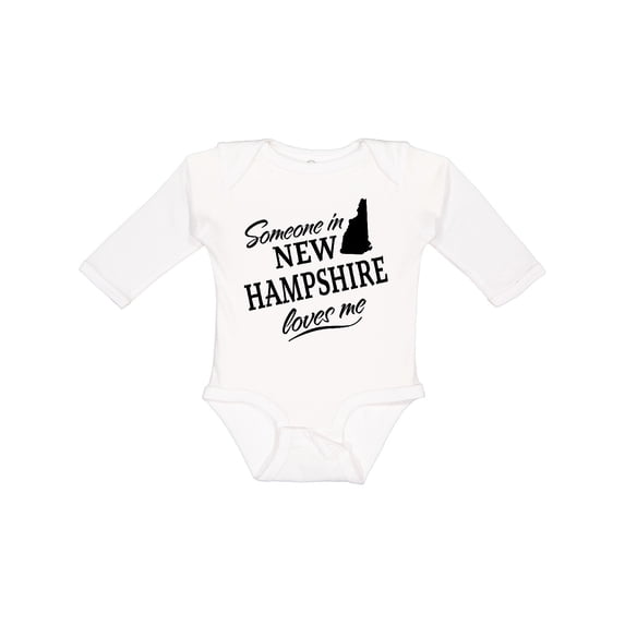 Inktastic Someone in New Hampshire Loves Me Boys or Girls Long Sleeve Baby Bodysuit
