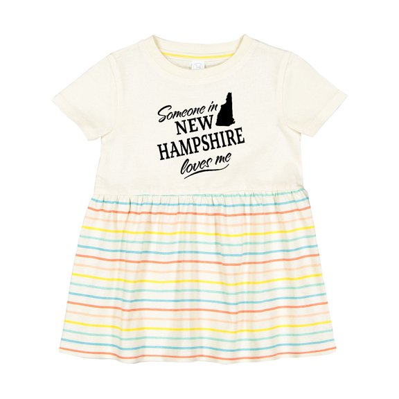 Inktastic Someone in New Hampshire Loves Me Girls Baby Dress