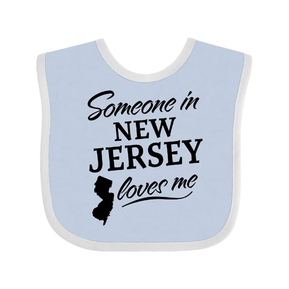 Inktastic Someone in New Jersey Loves Me Boys or Girls Baby Bib