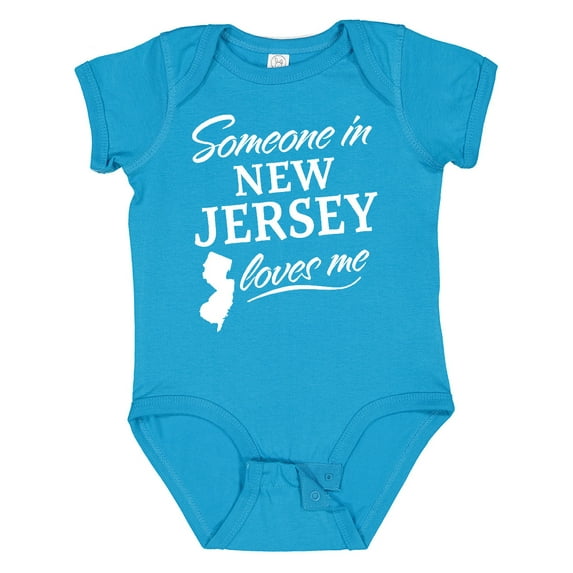 Inktastic Someone in New Jersey Loves Me Boys or Girls Baby Bodysuit