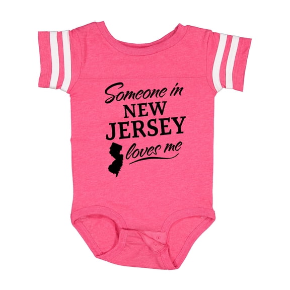 Inktastic Someone in New Jersey Loves Me Boys or Girls Baby Bodysuit