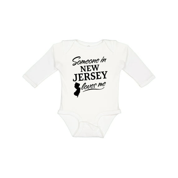 Inktastic Someone in New Jersey Loves Me Boys or Girls Long Sleeve Baby Bodysuit