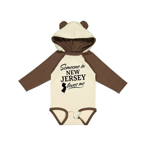 Inktastic Someone in New Jersey Loves Me Boys or Girls Long Sleeve Baby Bodysuit