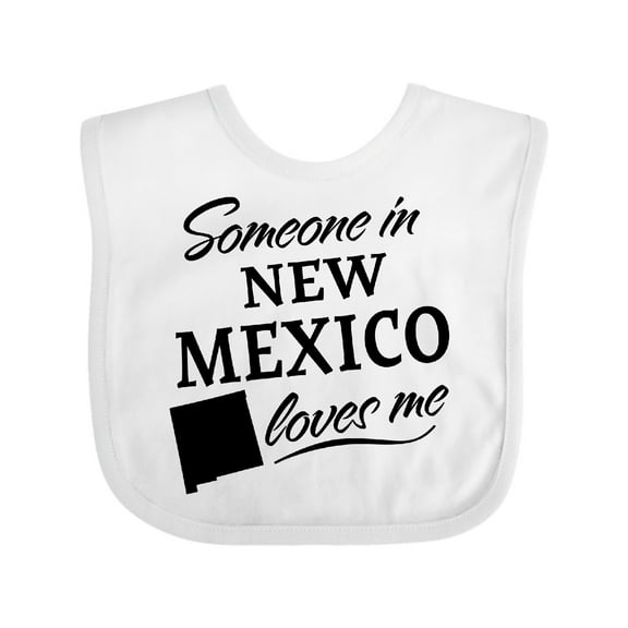 Inktastic Someone in New Mexico Loves Me Boys or Girls Baby Bib