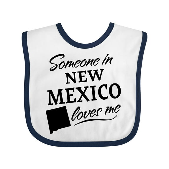 Inktastic Someone in New Mexico Loves Me Boys or Girls Baby Bib