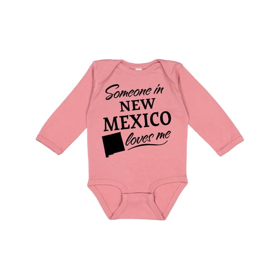 Inktastic Someone in New Mexico Loves Me Boys or Girls Long Sleeve Baby Bodysuit