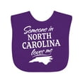 thumbnail image 1 of Inktastic Someone in North Carolina Loves Me Boys or Girls Baby Bib, 1 of 4